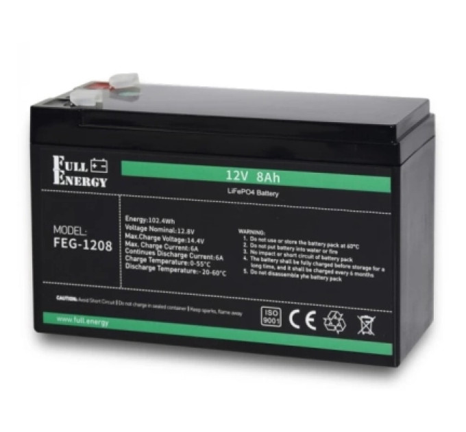 Full Energy Батарея LiFePo4 Full Energy 12В 8Аг, FEG-128 (FEG-128)