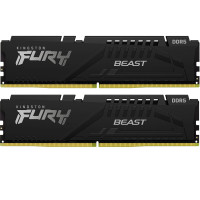 Модуль пам'яті для комп'ютера DDR5 16GB (2x8GB) 6000 MHz Beast Black EXPO Kingston Fury (ex.HyperX) (KF560C30BBEK2-16)