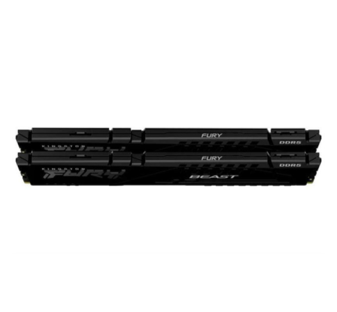 Kingston Fury (ex.HyperX) Модуль пам'яті для комп'ютера DDR5 32GB (2x16GB) 6000 MHz Fury Beast Black Kingston Fury (ex.HyperX) (KF560C36BBE2K2-32)