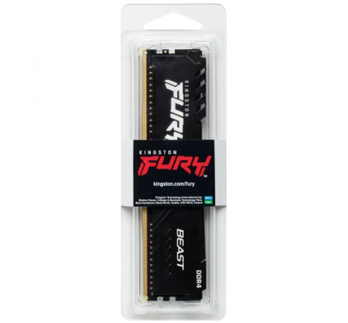 Kingston Fury (ex.HyperX) Модуль пам'яті для комп'ютера DDR4 16GB 3200 MHz Beast Black Kingston Fury (ex.HyperX) (KF432C16BB1/16WP)