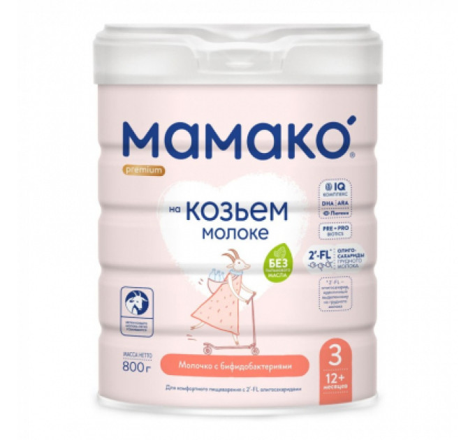 MAMAKO Дитяча суміш MAMAKO 3 Premium з біфідобактер. від 12 міс. 800 г (8437022039152)