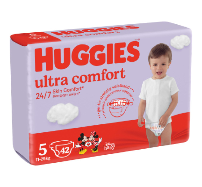 Huggies Підгузки Huggies Ultra Comfort 5 (12-22 кг) Jumbo 42 шт (5029053567884_5029053567594)