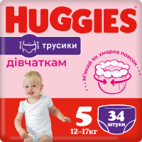 Підгузки Huggies Pants 5 Jumbo (12-17 кг) для дівчаток 34 шт (5029053564272)