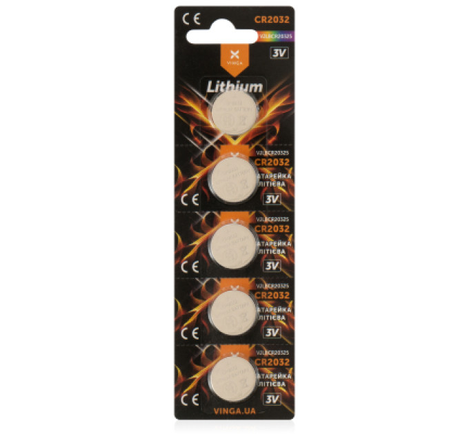 Vinga Батарейка CR2032 Lithium 5pcs Blister Vinga (VJLBCR20325)