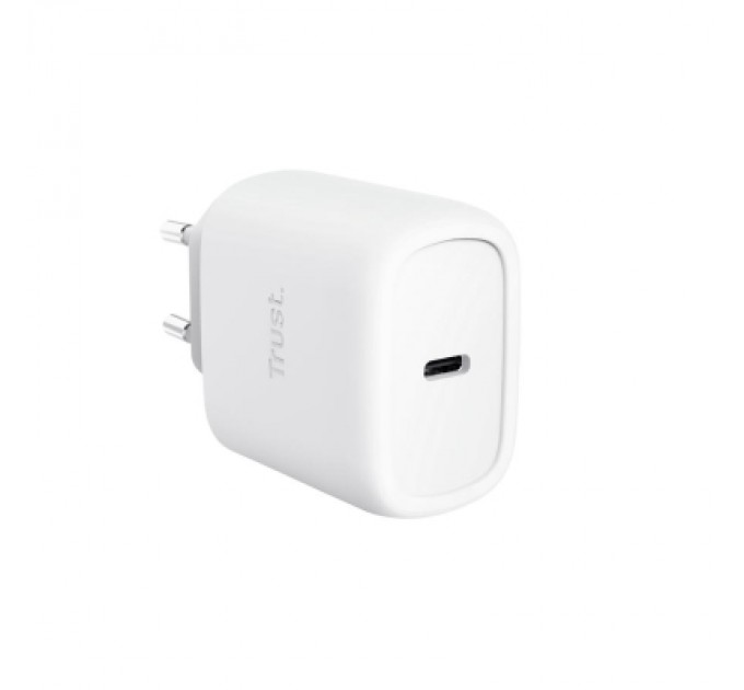 Trust Зарядний пристрій Trust USB-C 45W GaN PD/PPS white (25522_TRUST)