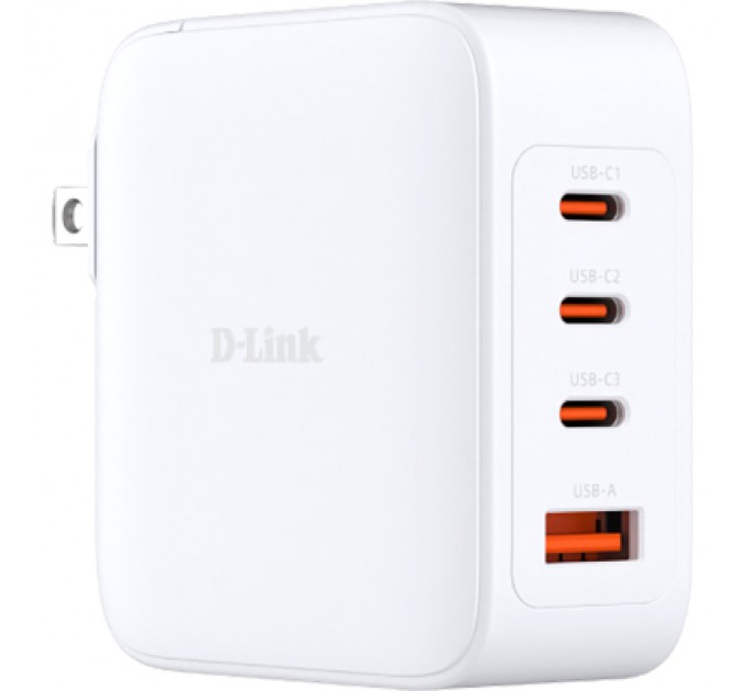 D-Link Зарядний пристрій D-Link 3xUSB-C + 1xUSB-A 100W GaN white (DCP-101)