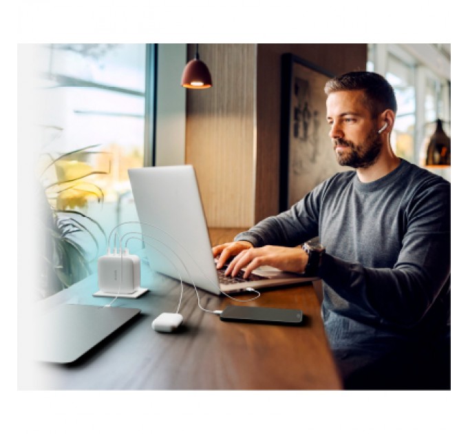 D-Link Зарядний пристрій D-Link 3xUSB-C + 1xUSB-A 100W GaN white (DCP-101)