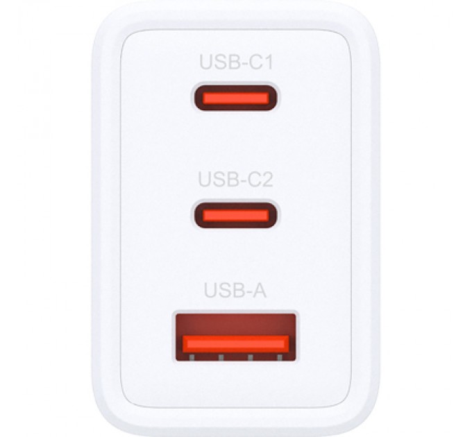 D-Link Зарядний пристрій D-Link 2xUSB-C + 1xUSB-A 65W GaN white (DCP-651)