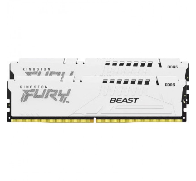 Kingston Fury (ex.HyperX) Модуль пам'яті для комп'ютера DDR5 64GB (2x32GB) 5200 MHz FURY Beast White Kingston Fury (ex.HyperX) (KF552C40BWK2-64)
