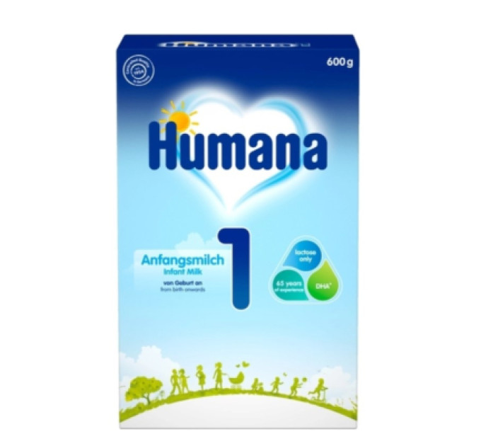 Humana Дитяча суміш Humana 1 LC PUFA з пребіотиками і нуклеотидами, 600 г (4031244720221)