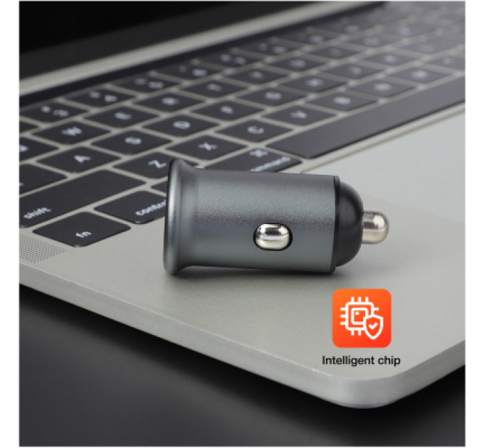 ColorWay Зарядний пристрій ColorWay 2USB Car (Type-C PD20W + USB QC3.0 ) (38W) Gray (CW-CHA029PD-GR)