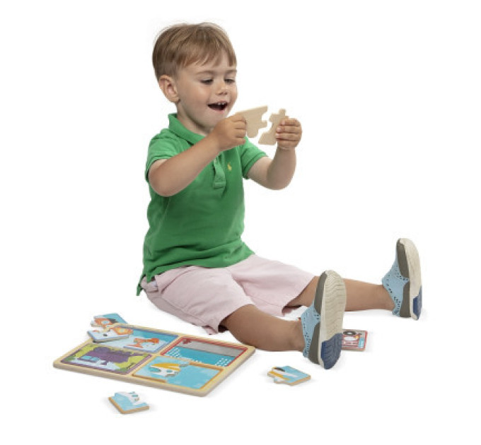 Melissa&Doug Пазл Melissa&Doug дерев'яні у футлярі "Транспортні засоби" (MD31361)