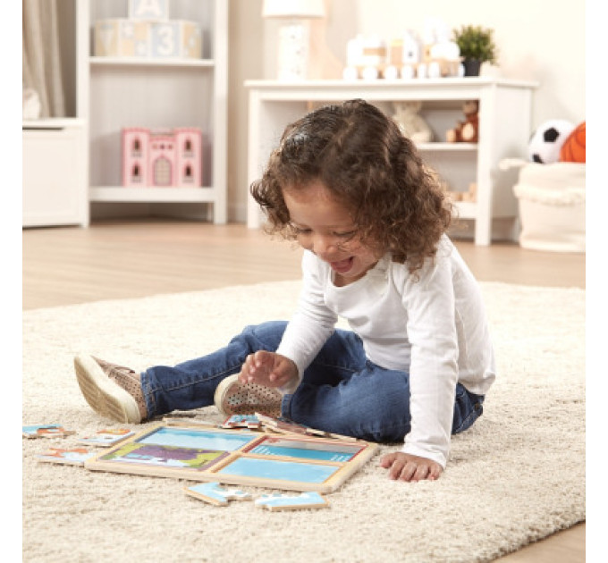 Melissa&Doug Пазл Melissa&Doug дерев'яні у футлярі "Транспортні засоби" (MD31361)