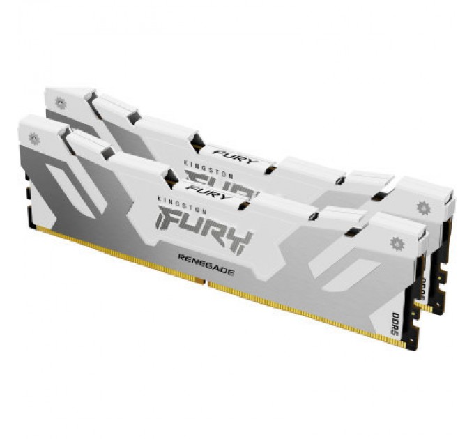 Kingston Fury (ex.HyperX) Модуль пам'яті для комп'ютера DDR5 64GB (2x32GB) 6400 MHz Renegade White XMP Kingston Fury (ex.HyperX) (KF564C32RWK2-64)
