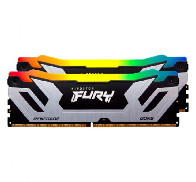 Kingston Fury (ex.HyperX) Модуль пам'яті для комп'ютера DDR5 48GB 8400 MHz Renegade RGB Silver XMP Kingston Fury (ex.HyperX) (KF584CU40RSAK2-48)