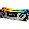 Kingston Fury (ex.HyperX) Модуль пам'яті для комп'ютера DDR5 48GB 8400 MHz Renegade RGB Silver XMP Kingston Fury (ex.HyperX) (KF584CU40RSAK2-48)