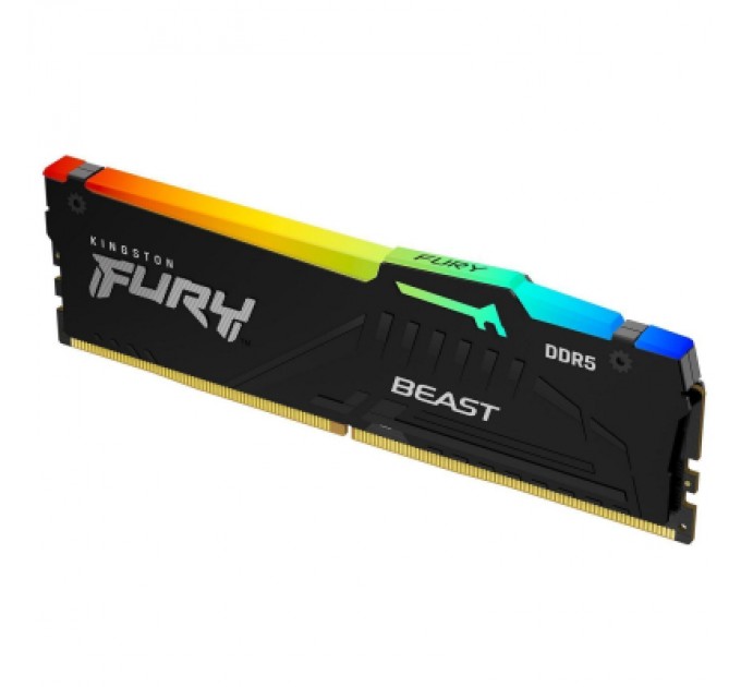Kingston Fury (ex.HyperX) Модуль пам'яті для комп'ютера DDR5 64GB 5600 MHz Beast RGB EXPO Black Kingston Fury (ex.HyperX) (KF556C36BBEA-64)