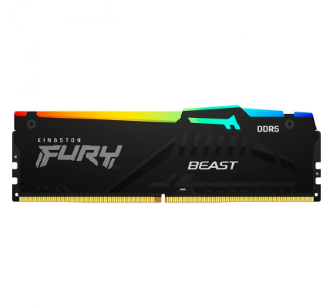 Kingston Fury (ex.HyperX) Модуль пам'яті для комп'ютера DDR5 64GB (2x32GB) 5600 MHz Beast RGB EXPO Black Kingston Fury (ex.HyperX) (KF556C40BBA-64)