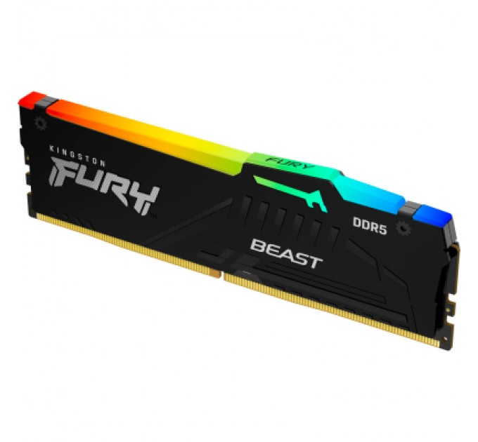 Kingston Fury (ex.HyperX) Модуль пам'яті для комп'ютера DDR5 64GB (2x32GB) 5600 MHz Beast RGB EXPO Black Kingston Fury (ex.HyperX) (KF556C40BBA-64)