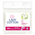 Lady Cotton Ватні палички Lady Cotton в поліетиленовому пакеті 300 шт. (4823071621402)