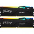 Kingston Fury (ex.HyperX) Модуль пам'яті для комп'ютера DDR5 128GB (2x64GB) 5600 MHz Beast RGB Kingston Fury (ex.HyperX) (KF556C40BBAK2-128)
