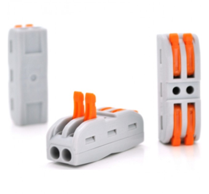 Voltronic З'єднувач кабелю 2-pin аналог WAGO K212, 15штпак Voltronic (K212/15)