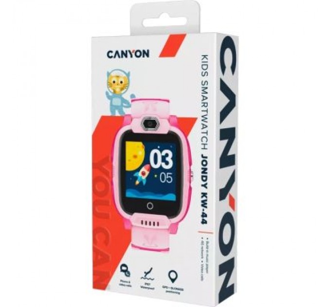 Canyon Смарт-годинник Canyon CNE-KW44PP Jondy KW-44, Kids smartwatch Pink (CNE-KW44PP)