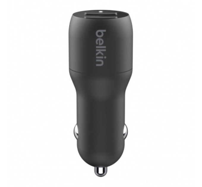 Belkin Зарядний пристрій Belkin Car Charger (24W) Dual USB-A, USB-A - Lightning, 1m, black (CCD001BT1MBK)