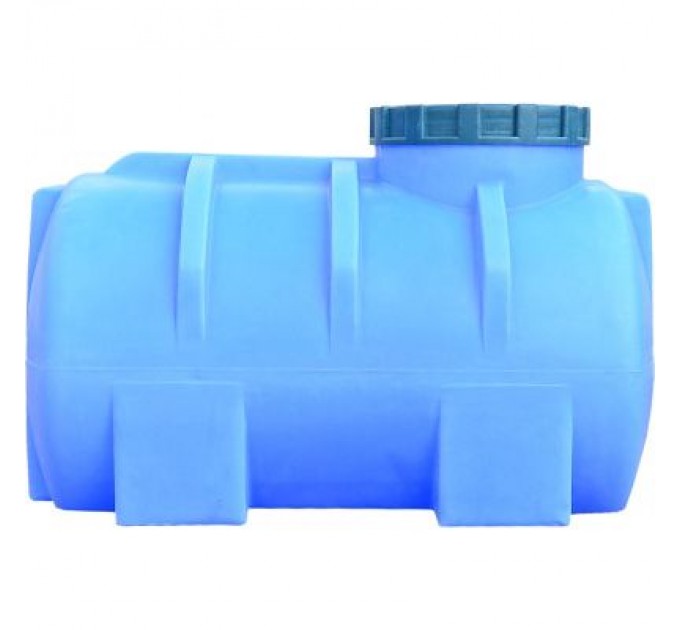 Пласт Бак Ємність для води Пласт Бак горизонтальна харчова 250 л синя (12463)