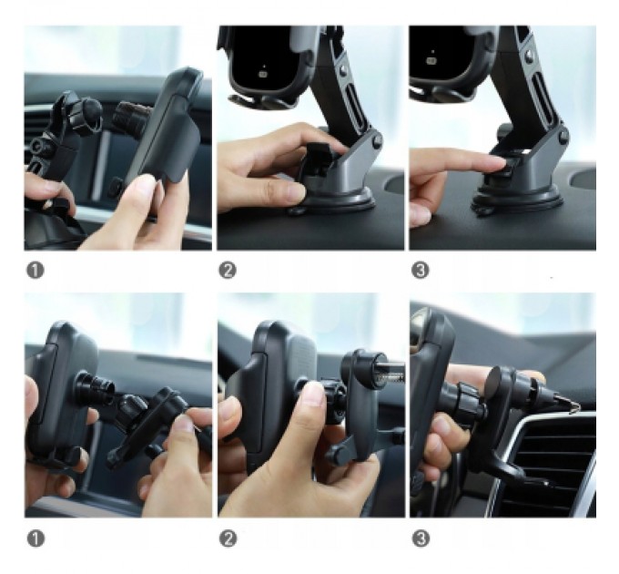 Baseus Універсальний автотримач Baseus Light Electric Holder Black (WXHW03-01)