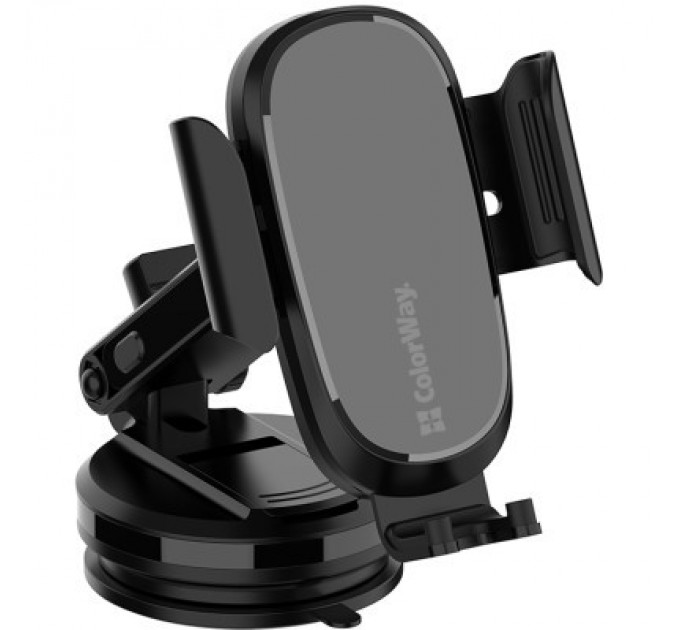 ColorWay Універсальний автотримач ColorWay Dashboard Car Wireless Charger 15W Black (CW-CHAW037Q-BK)