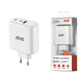 2E Зарядний пристрій 2E USB-C Wall Charger GaN 65W, white (2E-WC3USB65W-W)