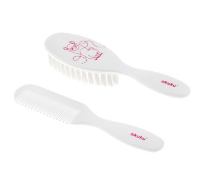 Akuku Набір для догляду за дитиною Akuku щітка з гребінцем Лама (A0083)