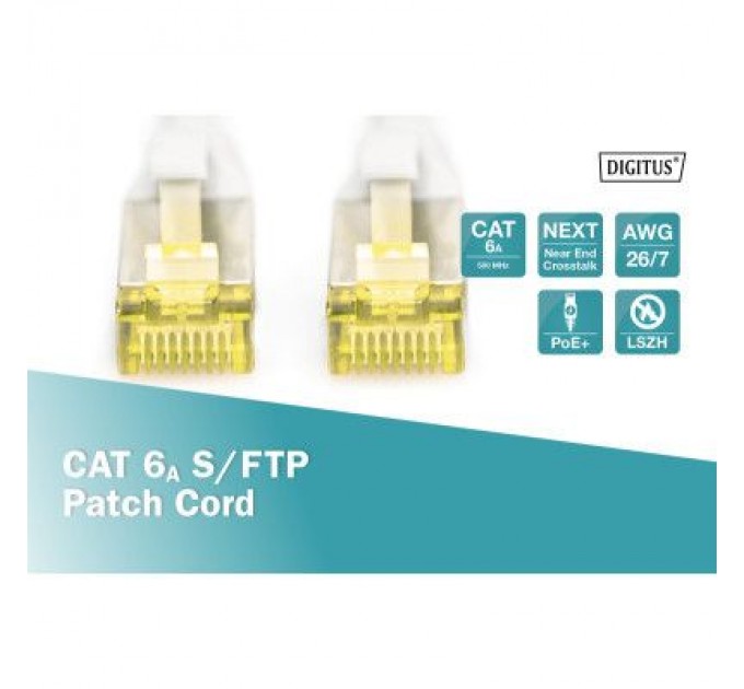 Digitus Патч-корд 20м, CAT 6a S-FTP, AWG 26/7, Cu, LSZH, gray Digitus (DK-1644-A-200)