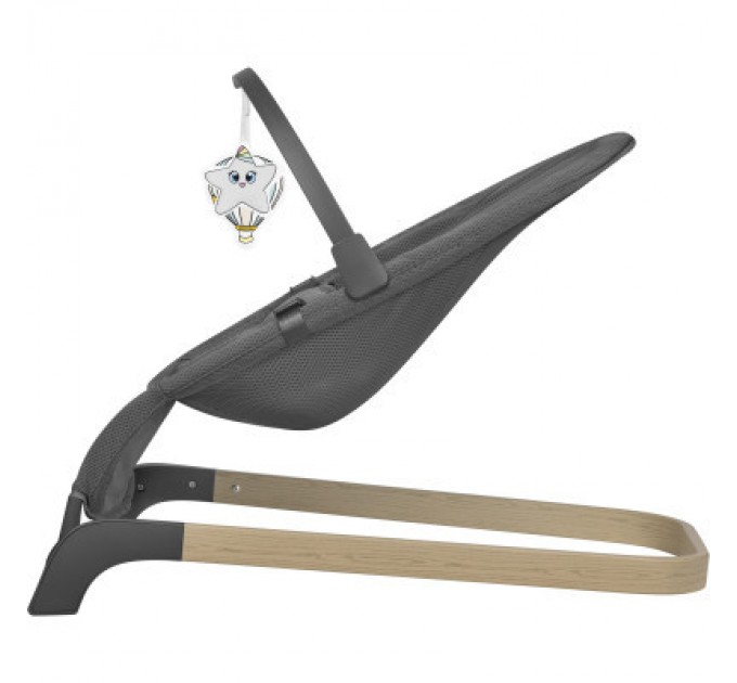 Lionelo Крісло-гойдалка Lionelo шезлонг June air grey graphite (LO-JUNE AIR GREY GRAPHITE)