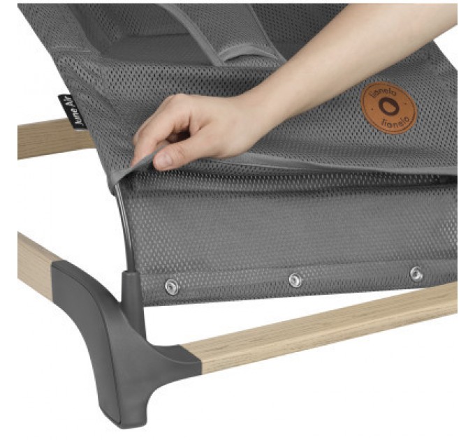 Lionelo Крісло-гойдалка Lionelo шезлонг June air grey graphite (LO-JUNE AIR GREY GRAPHITE)