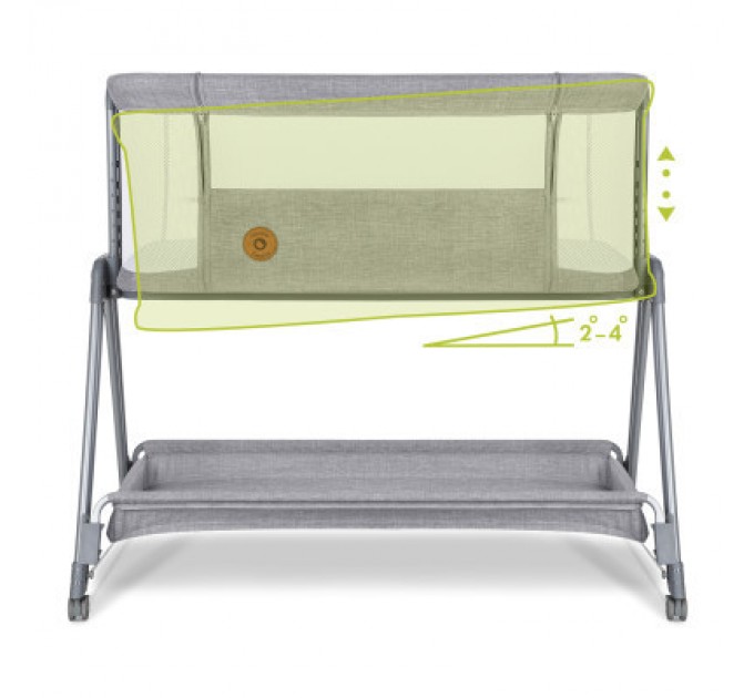 Lionelo Ліжечко Lionelo приставне Luna Grey Concrete (LO-LUNA GREY CONCRETE)