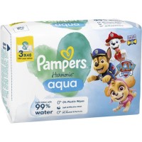 Дитячі вологі серветки Pampers Harmonie Aqua Щенячий Патруль 48 шт х 3 пачки (144 шт) (8700216722476)