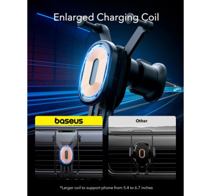 Baseus Універсальний автотримач Baseus Wireless Charge Pro 15W (SUWX030001)