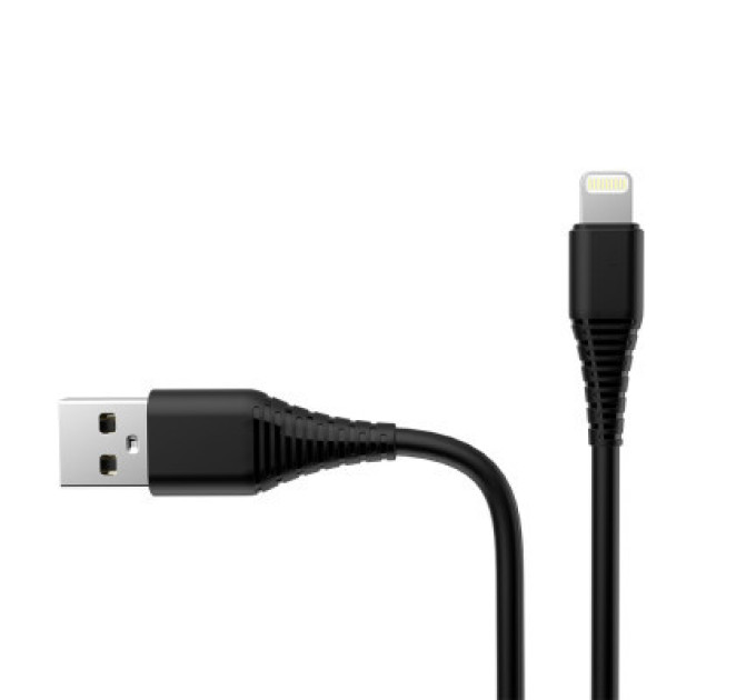 ColorWay Зарядний пристрій ColorWay 1USB AUTO ID 2A (10W) black + cable Lightning (CW-CHS012CL-BK)