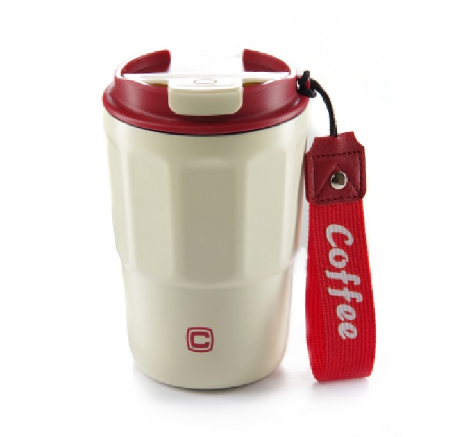 СИЛА Термокружка СИЛА White/Red 400 мл (960685)