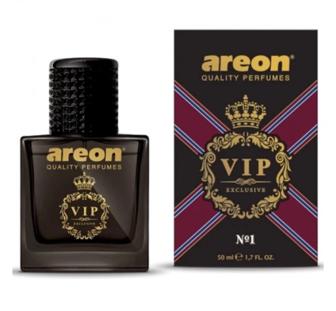 Areon Ароматизатор для автомобіля Areon VIP 1 скло 50 мл Чорний дизайн (85016)