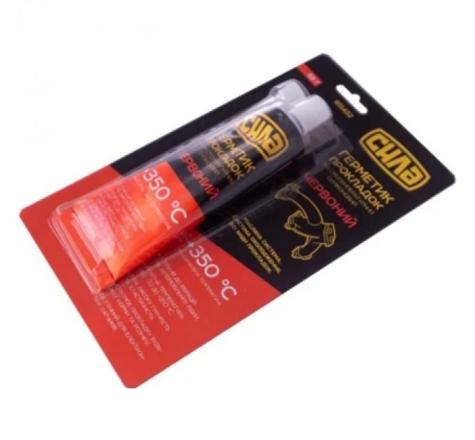 СИЛА Герметик автомобільний СИЛА +350 °С червоний 85 г (951432)