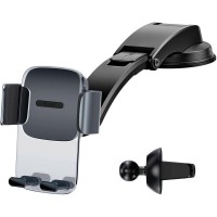Універсальний автотримач Baseus Easy Control Clamp Car Mount Holder (A Set) Black (SUYK000001)
