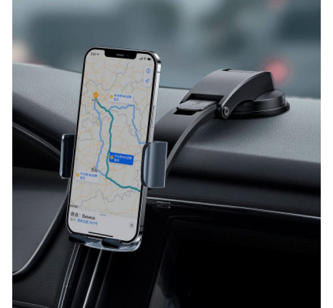 Baseus Універсальний автотримач Baseus Easy Control Clamp Car Mount Holder (A Set) Black (SUYK000001)