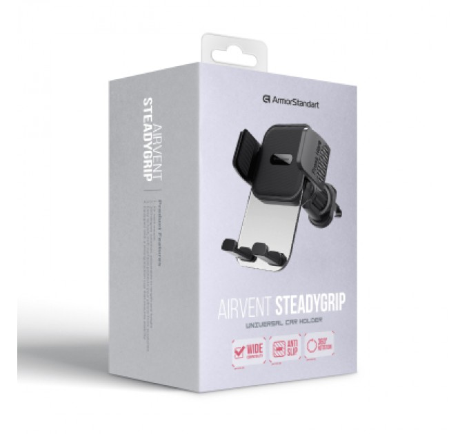 Armorstandart Універсальний автотримач Armorstandart SteadyGrip Airvent Black (ARM85338)