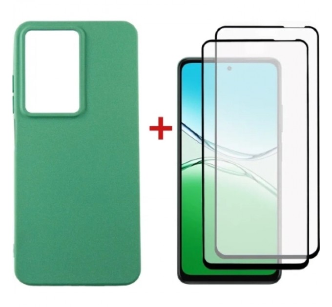 Dengos Чохол до мобільного телефона Dengos Oppo A5 4G Case Soft + 2 Glass (Mint) (DG-CTG2P-27)