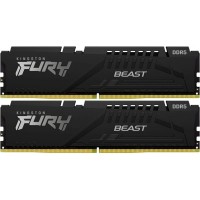 Модуль пам'яті для комп'ютера DDR5 64GB (2x32GB) 5600 MHz Fury Beast Black Kingston Fury (ex.HyperX) (KF556C36BBE2K2-64)