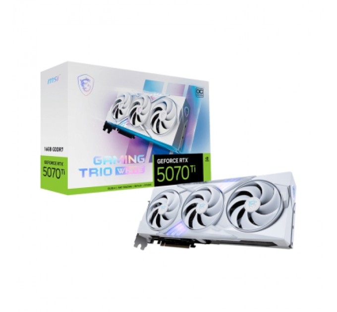 MSI Відеокарта MSI GeForce RTX5070 Ti 16GB GAMING TRIO OC WHITE (RTX 5070 Ti 16G GAMING TRIO OC WHITE)