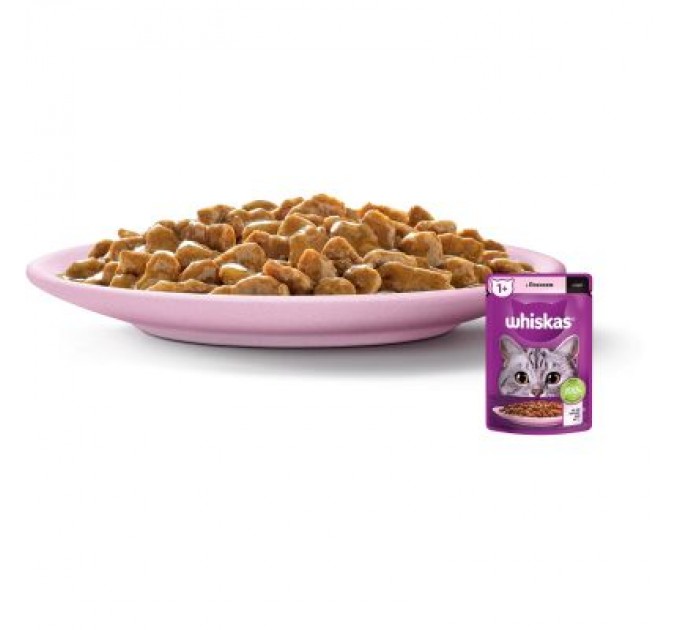 Whiskas Вологий корм для кішок Whiskas Лосось у соусі 85 г (5900951302053)
